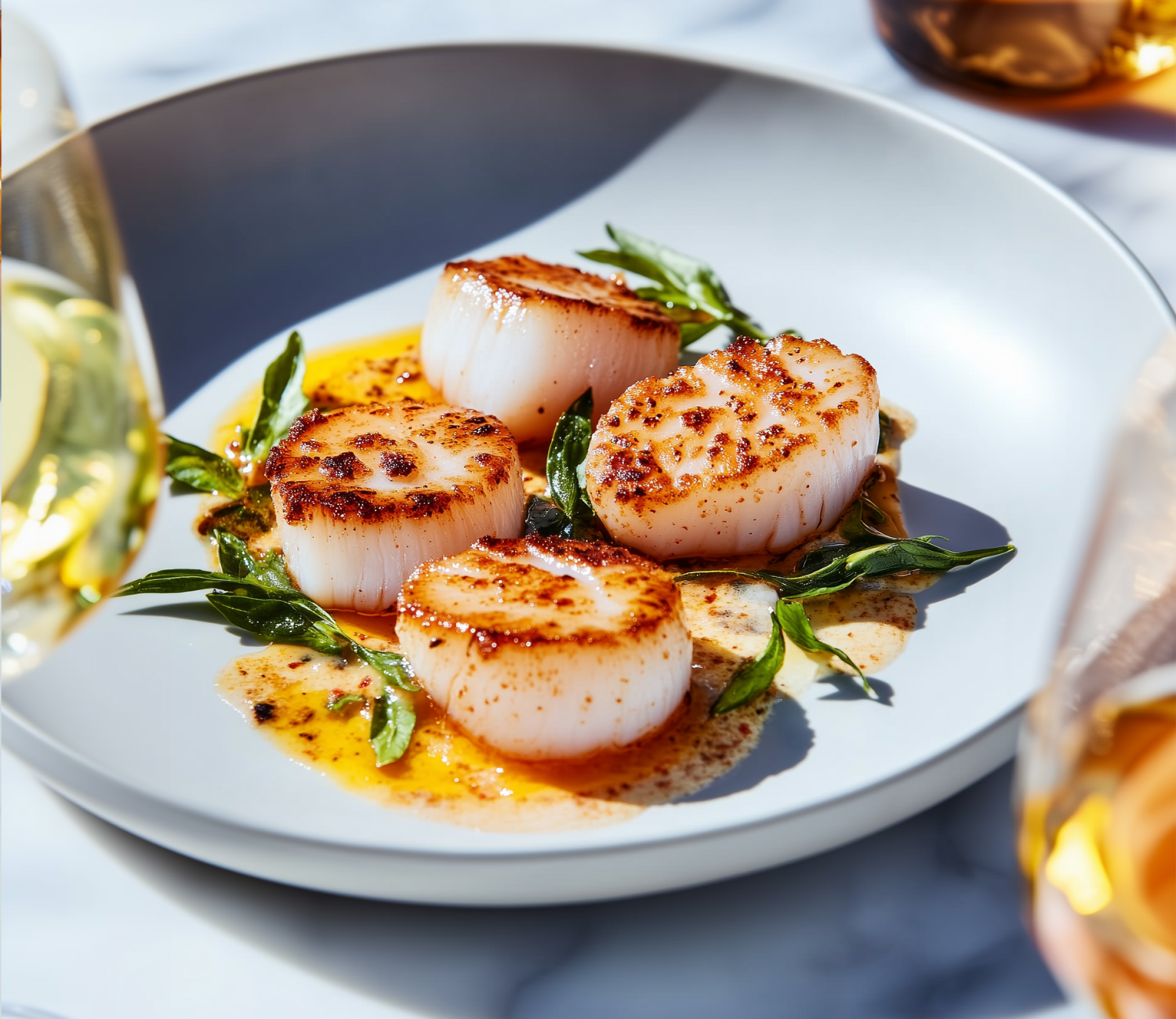 Heta stekta pilgrimsmusslor