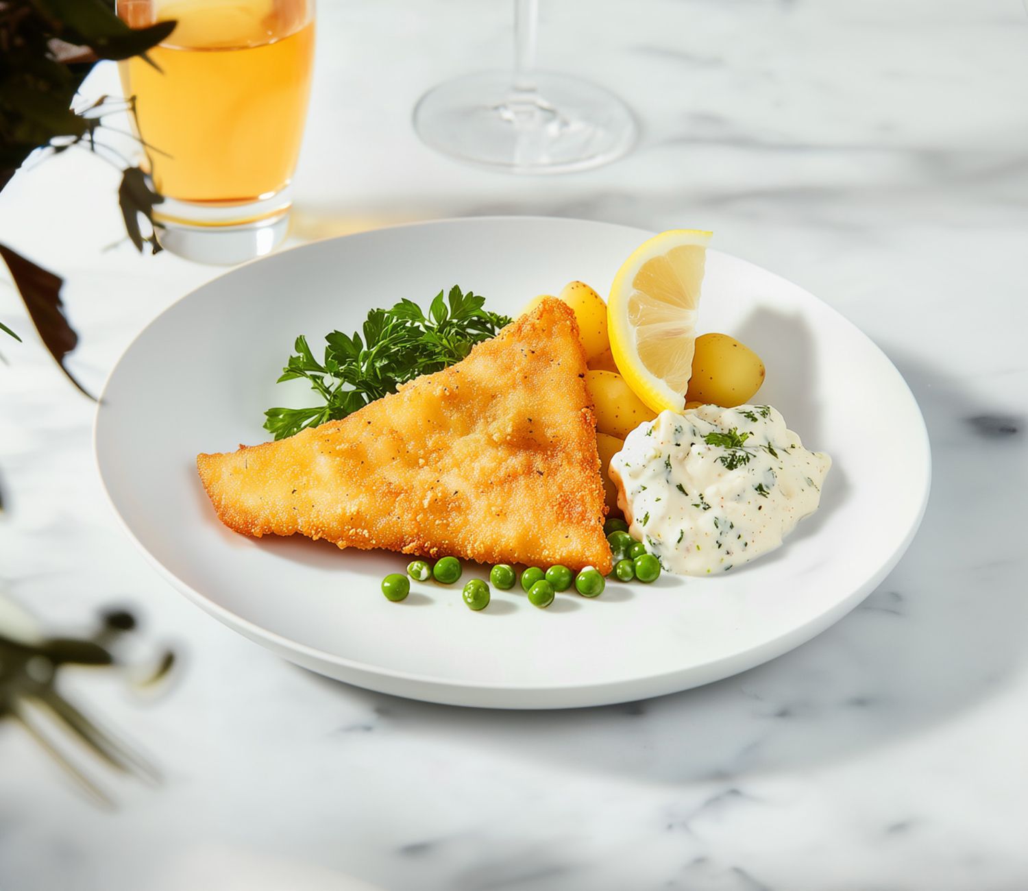 Panerad rödspätta med remouladsås