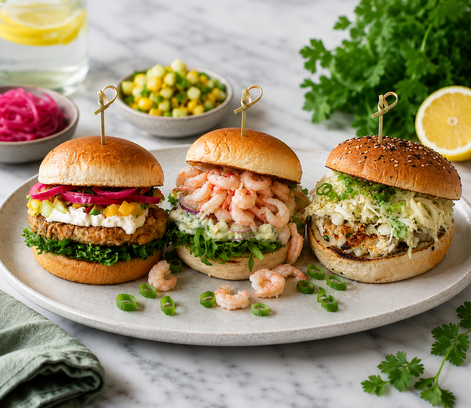 Sommarens hamburgare buffé