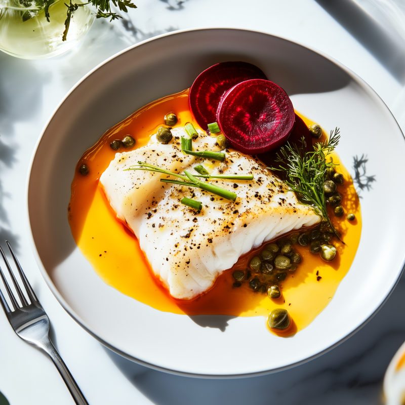 Gösfilé med rödbetor & kapris