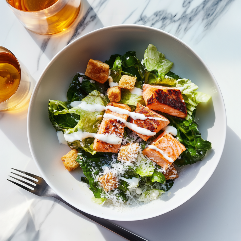 Caesarsallad med lax