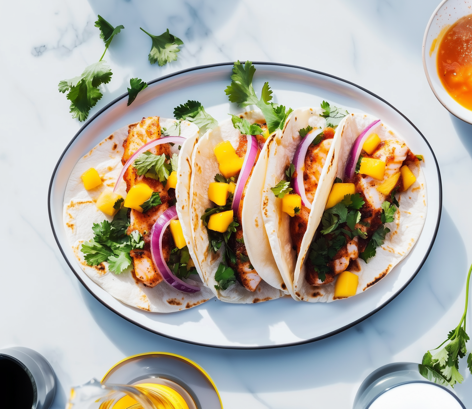 Laxtacos med mangosalsa