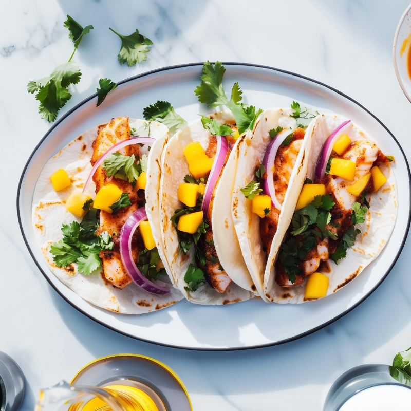 Laxtacos med mangosalsa