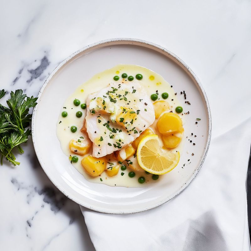 Klassisk torsk med äggsås