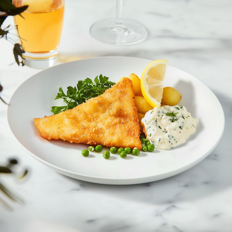 Panerad rödspätta med remouladsås