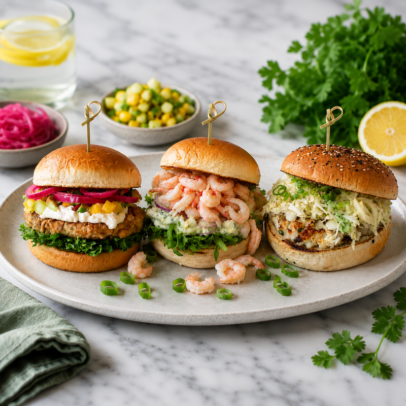 Sommarens hamburgare buffé